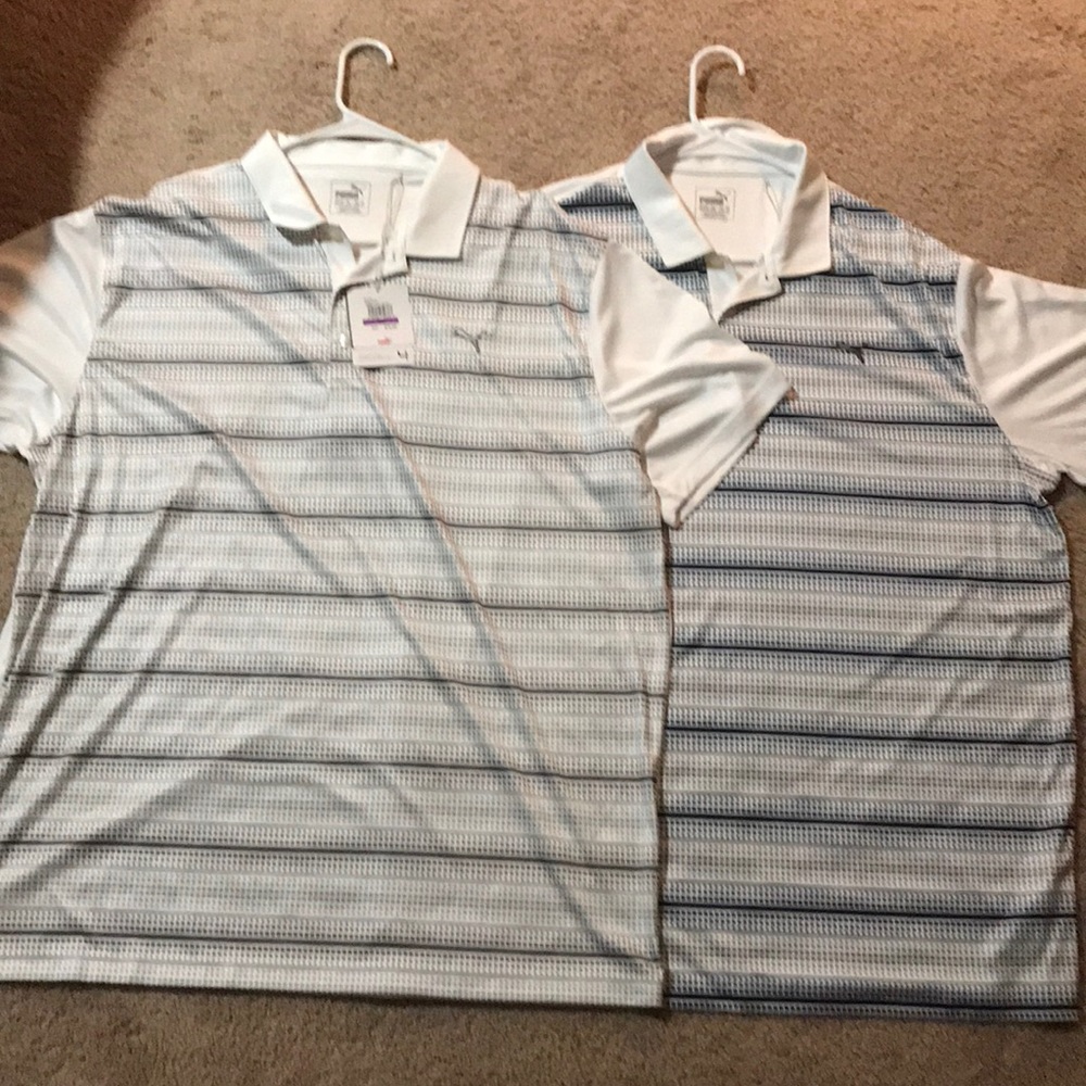 Men’s Puma striped polo set of two